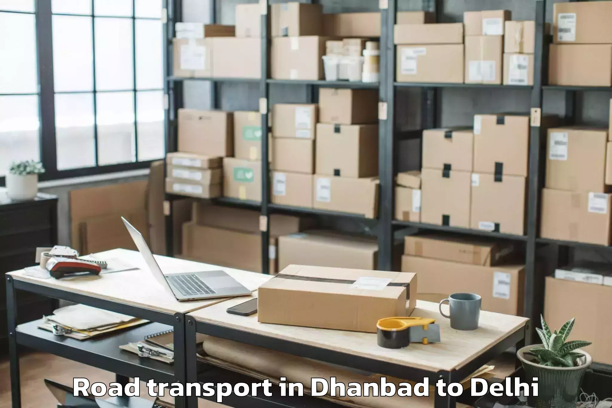 Discover Dhanbad to Flatted Factory Complex Okhla Road Transport